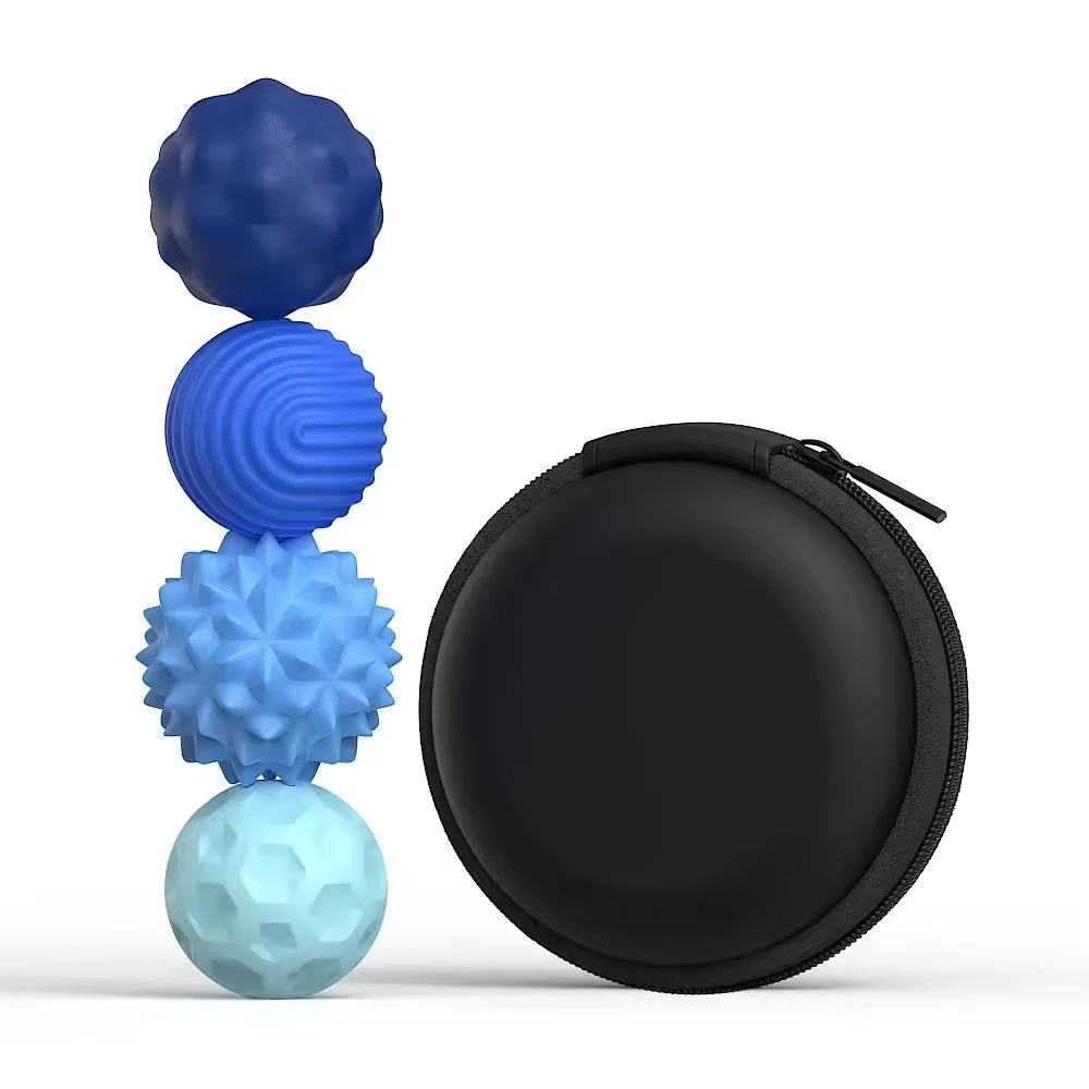 Spiky Sensory Balls with Case (Pack of 4)