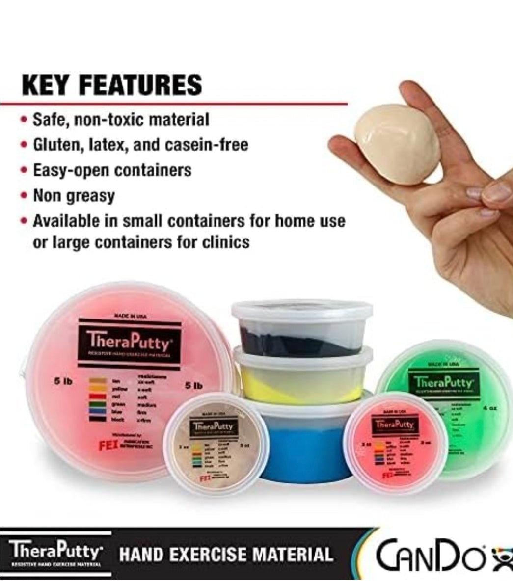 Therapy Putty Pack of 5 Individual Strengths