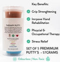 Therapy Putty Pack of 5 Individual Strengths