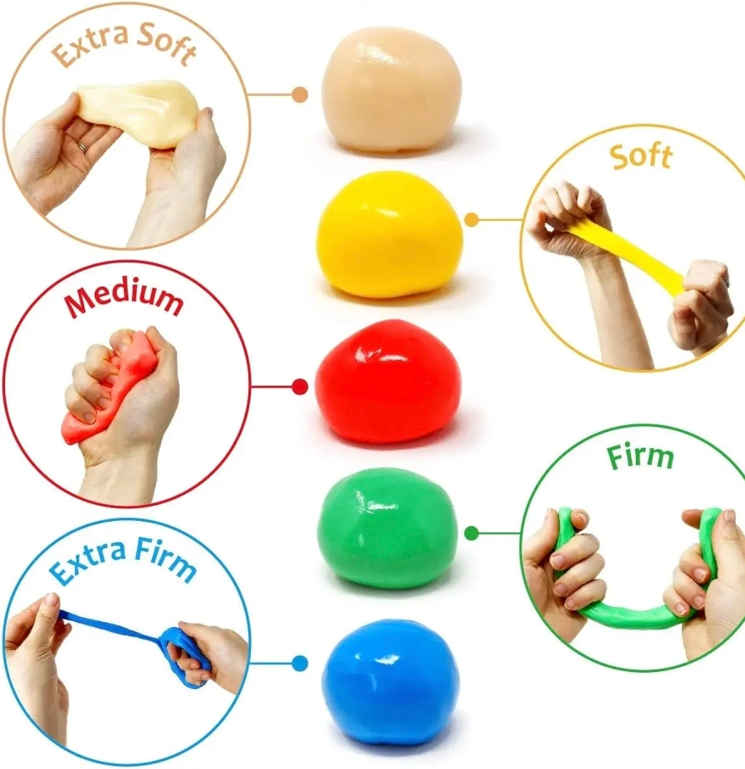 Therapy Putty Pack of 5 Individual Strengths