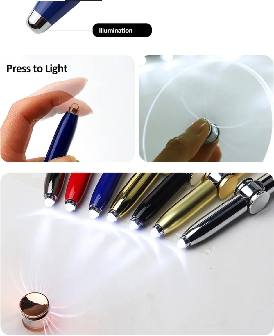 Ballpoint Spinning Pen with a LED Light